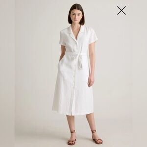 Quince Linen Shirt Dress Medium